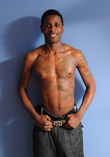 Young dude Dereck Reese and young dude Johnny Boy in hard interracial anal sex outside