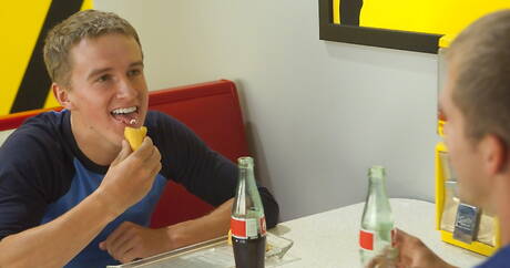 American stars strongman Brandon Lewis and husky guy Tucker Vaughn drilling an ass with fisting