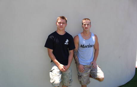 American hunk Quentin Gainz and husky guy Dante have a hot sex outside