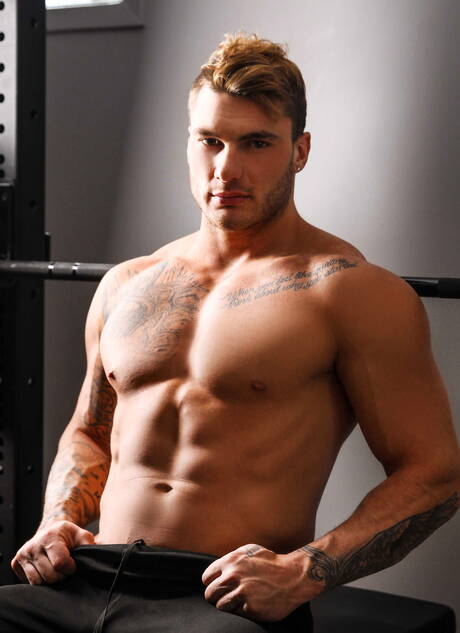 American hunky guy Jack Hunter and canadian stud William Seed in hot ass bang