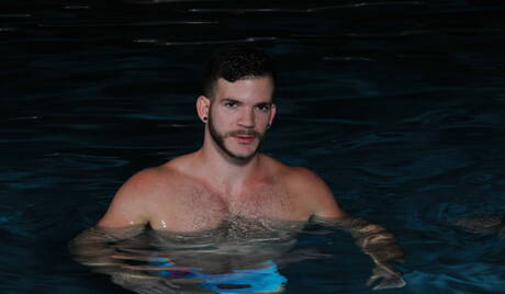 Well-built Dalton Pierce and latin superstud Angel Rock sucking and fucking each other in the kitchen