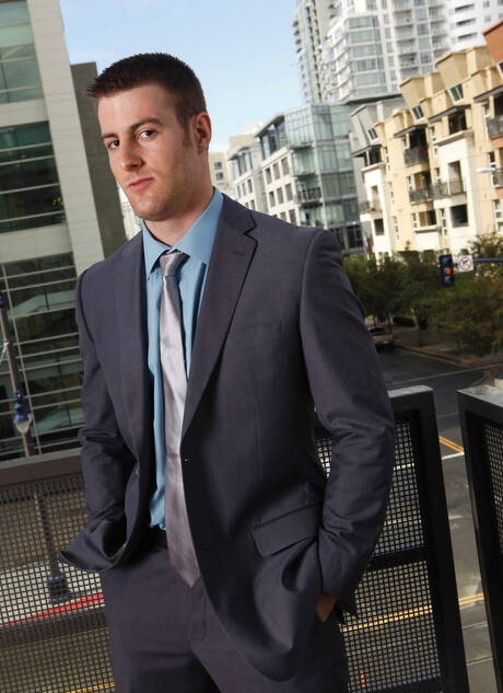 American hunk Spencer Fox and stud Ryan C in hot ass bang outside