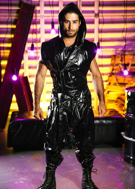 Latino beefy Diego Sans and ebony well-built Dillon Diaz drilling an ass