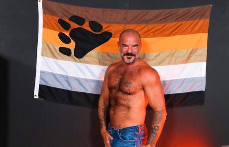 Venezuelan hairy bear Julian Torres and american stud Jack Dyer fuck ass after sucking