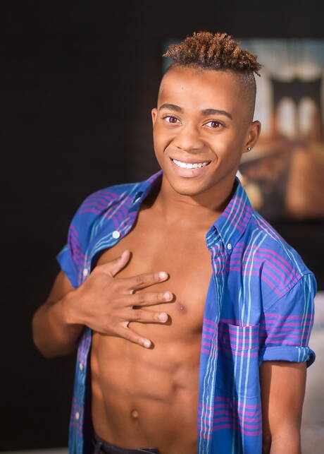 Ebony husky guy Marcell Tykes and young Adrian Kelley in hot ass fuck action outside