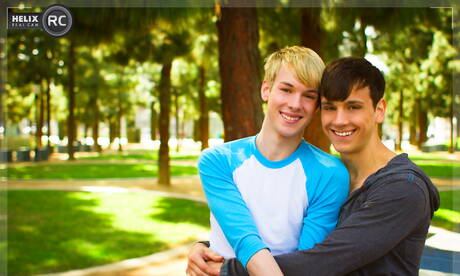 Nice american guys beautiful boy Scotty Clarke and twink Zac Stevens posing naked outdoor