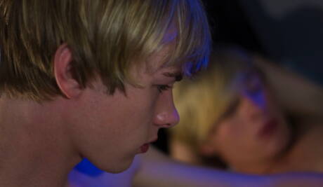 Sexy americans, beautiful boy Jessie Montgomery and young dude Scotty Clarke in hot ass fuck action