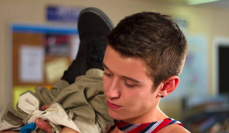 Nice american boys beautiful boy Evan Parker and young dude Scotty Clarke make a love