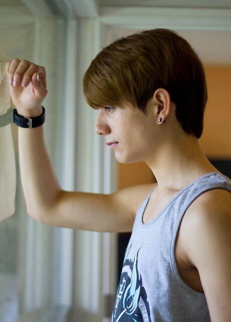 American pornstars hot twink Anderson Lovell and hunk Connor Kline in hot homosexual scene outside