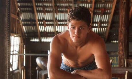 American hunky guy Corey Marshall posing naked