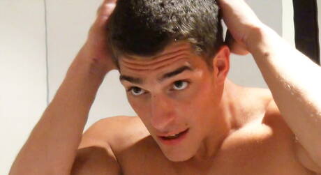 Hot czech boys superstud Ariel Vanean and hunky guy Kevin Warhol in cock sucking scene in bath