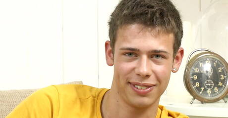 Czech young Jordan Faris teasing his dick