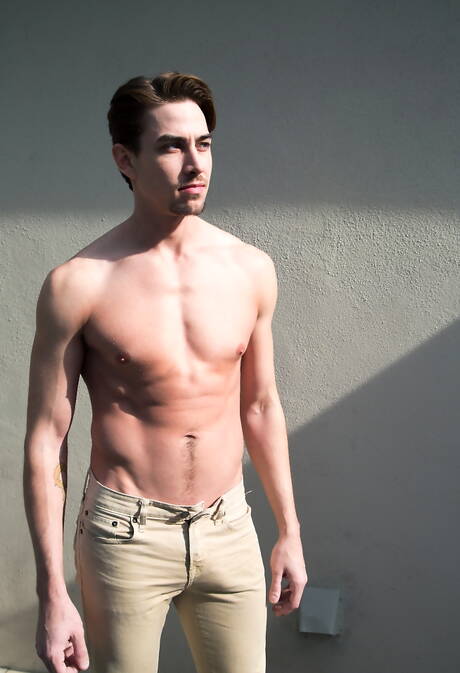 Sexy americans, hairy stud Colby Keller and muscular Jack Hunter have anal sex outdoor