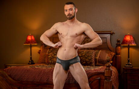 American pretty boy Andy Taylor and well-built Johnny B posing nude and showing tight butt