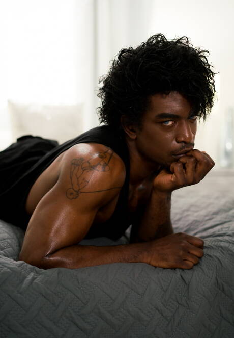 Ebony husky guy August Alexander and  Jordan Jameson fuck ass after sucking dick