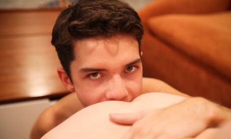 Two american boys hot twink Sam Ledger and pretty boy Spencer Locke in hot anal sex