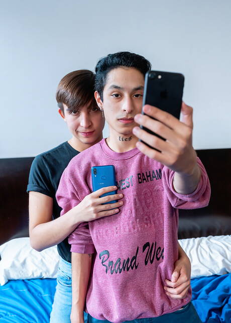 Latino twink Ivan Klauss and latin pretty boy Dave Andrew in hard anal sex