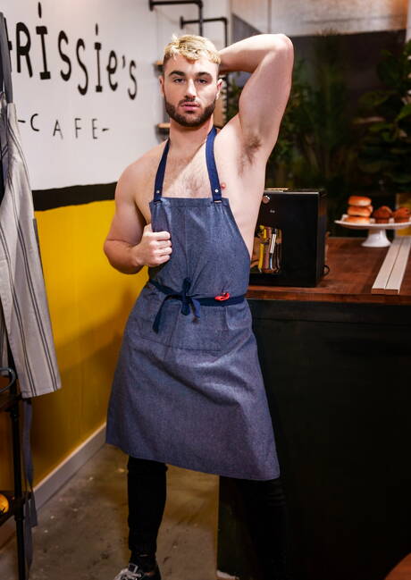 Ebony well-built Adrian Hart and british husky guy Michael Boston make an interracial love