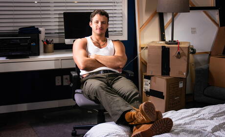 Two american guys strongman Dante Colle and beefy Nate Grimes fuck ass after sucking