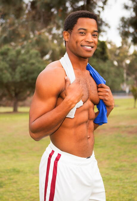 American superstud Brysen and  Landon in hot interracial ass fuck action outdoor