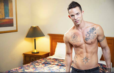 Horny buddies Jj Knight, Nic Sahara and Pierce Paris have a hot 3some sex