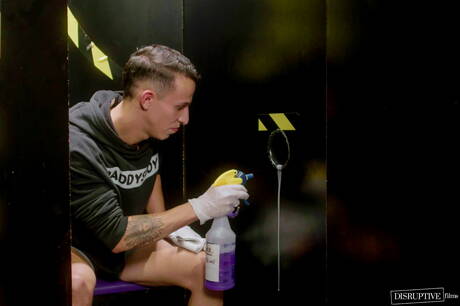 Latin hunk Des Irez and american hairy stud Mason Lear fuck after dick sucking