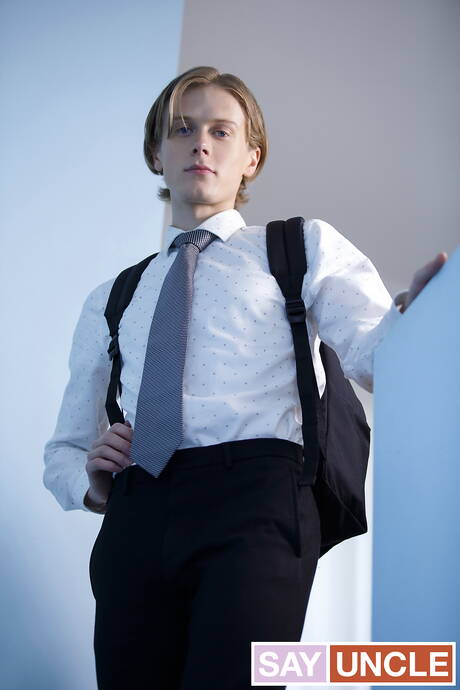 Canadian strongman Manuel Skye and american hot twink Adrian Hill fuck after dick sucking