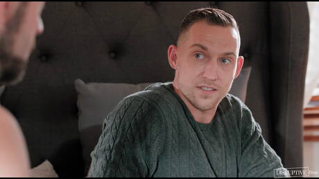 Two american guys stud Dante Colle and muscular Ethan Sinns fuck ass after blowjob