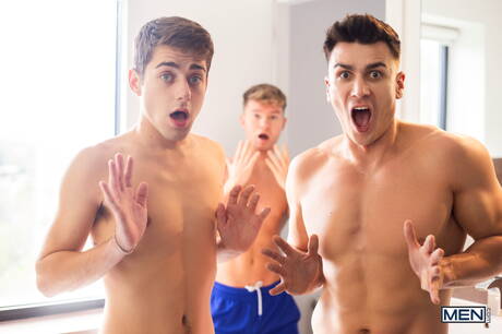 Hot Joey Mills, Dean Young and Mister Deep Voice sucking and fucking each other outside