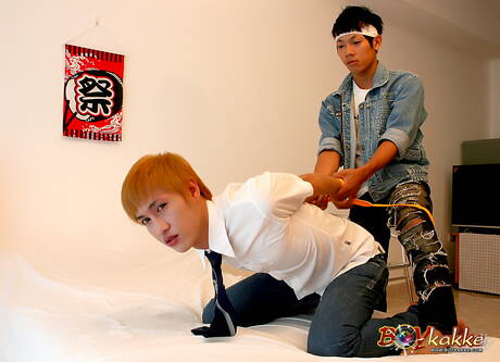 Young boy Masa and young boy Ken in hot ass bang