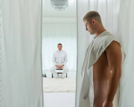 Hot american boys muscular Clayton Foster and well-built Legrand Wolf drilling an ass