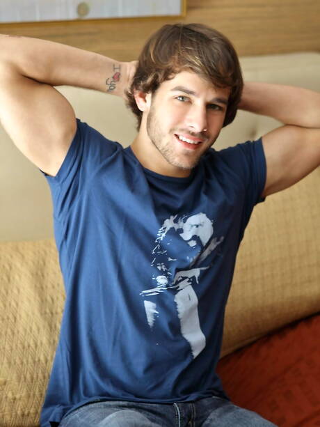 Superstud Kurt Madison undressing and showing tight ass