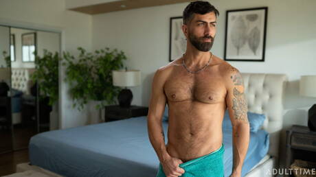 Cristiano and american hairy stud Adam Ramzi have anal sex