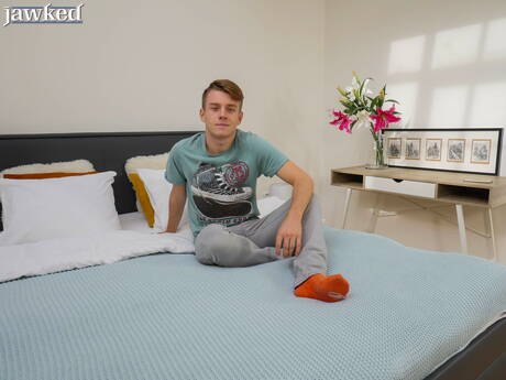 Czech twink Mark Troy posing naked and showing tight ass