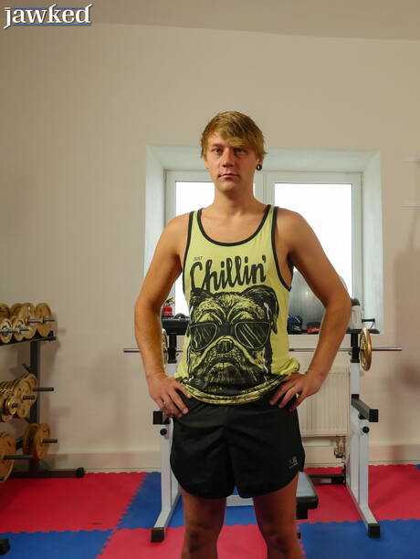 Czech hunk Rick Palmer posing nude and showing his ass