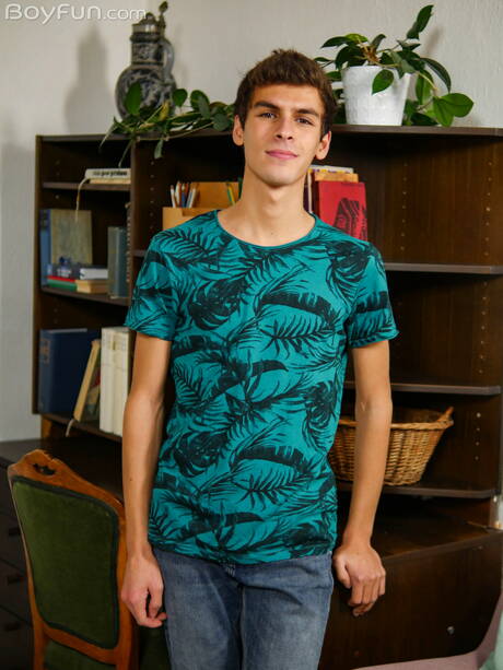 Young boy Theodore Wright posing nude and showing nice butt