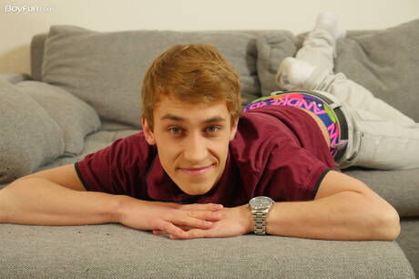 Beautiful boy Ron Negba shows a perfect body