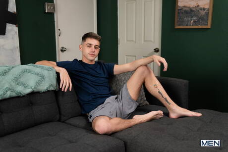 Horny buddies Joey Mills, Sumner Blayne and Shadow in hot interracial threesome anal sex